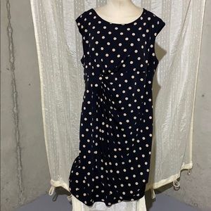 Black and cream polkadot dress